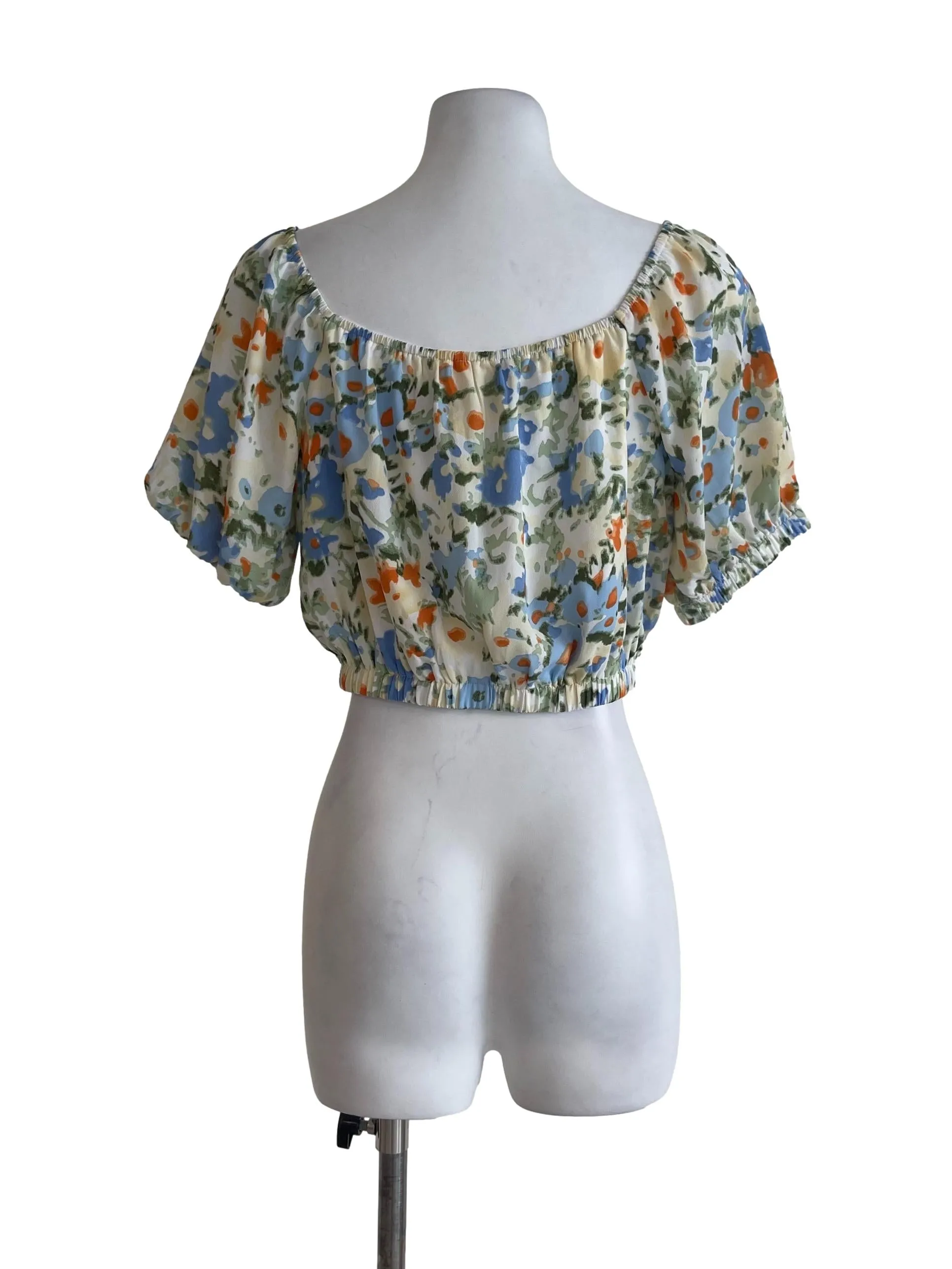 White Puffy Sleeve Top