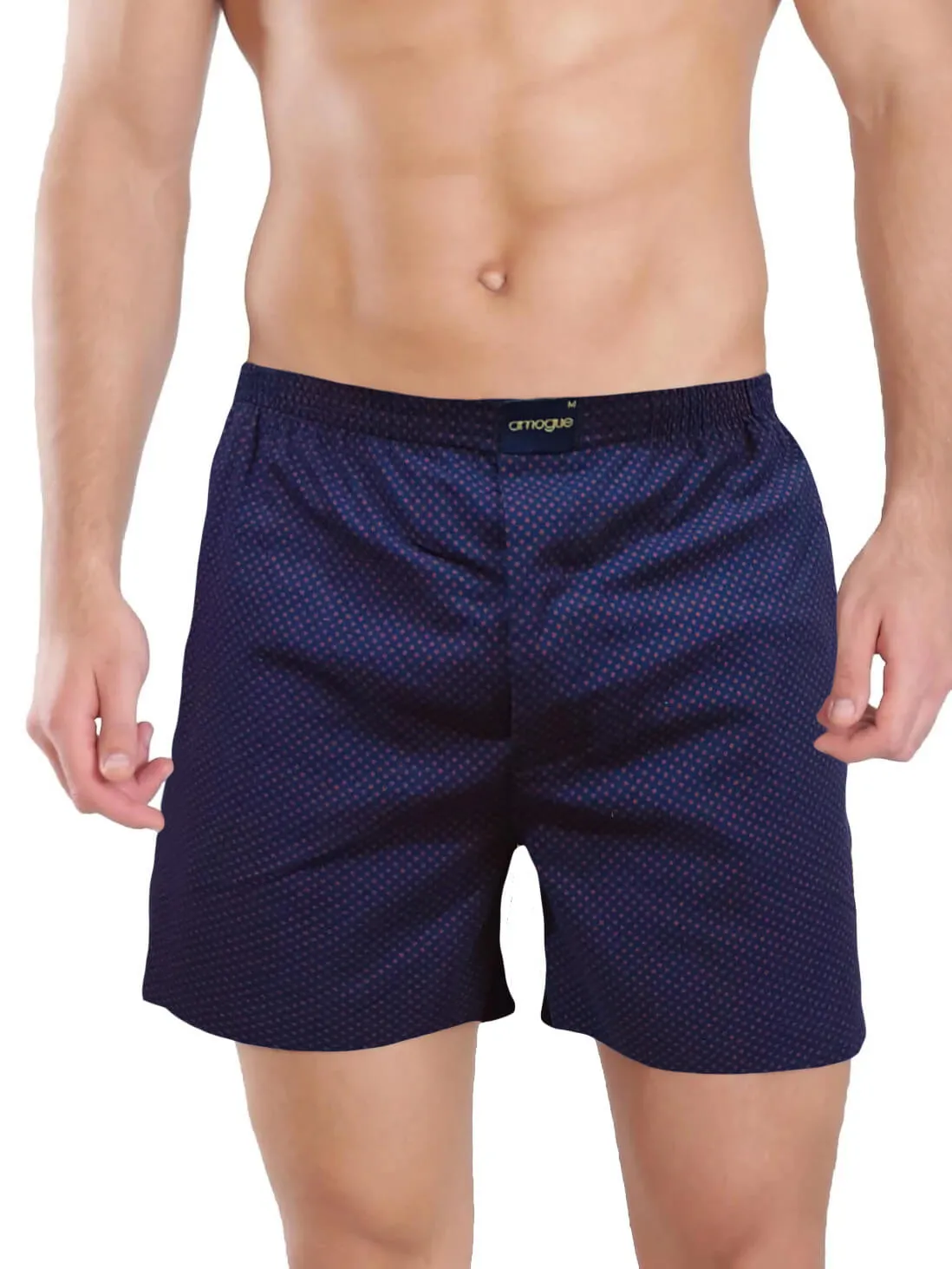White Sea & Navy Dotted Printed Men Boxers