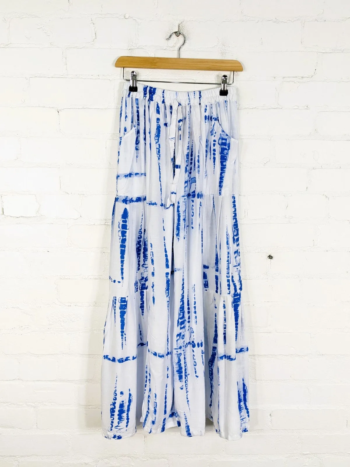White Snake Tie Dye Flares
