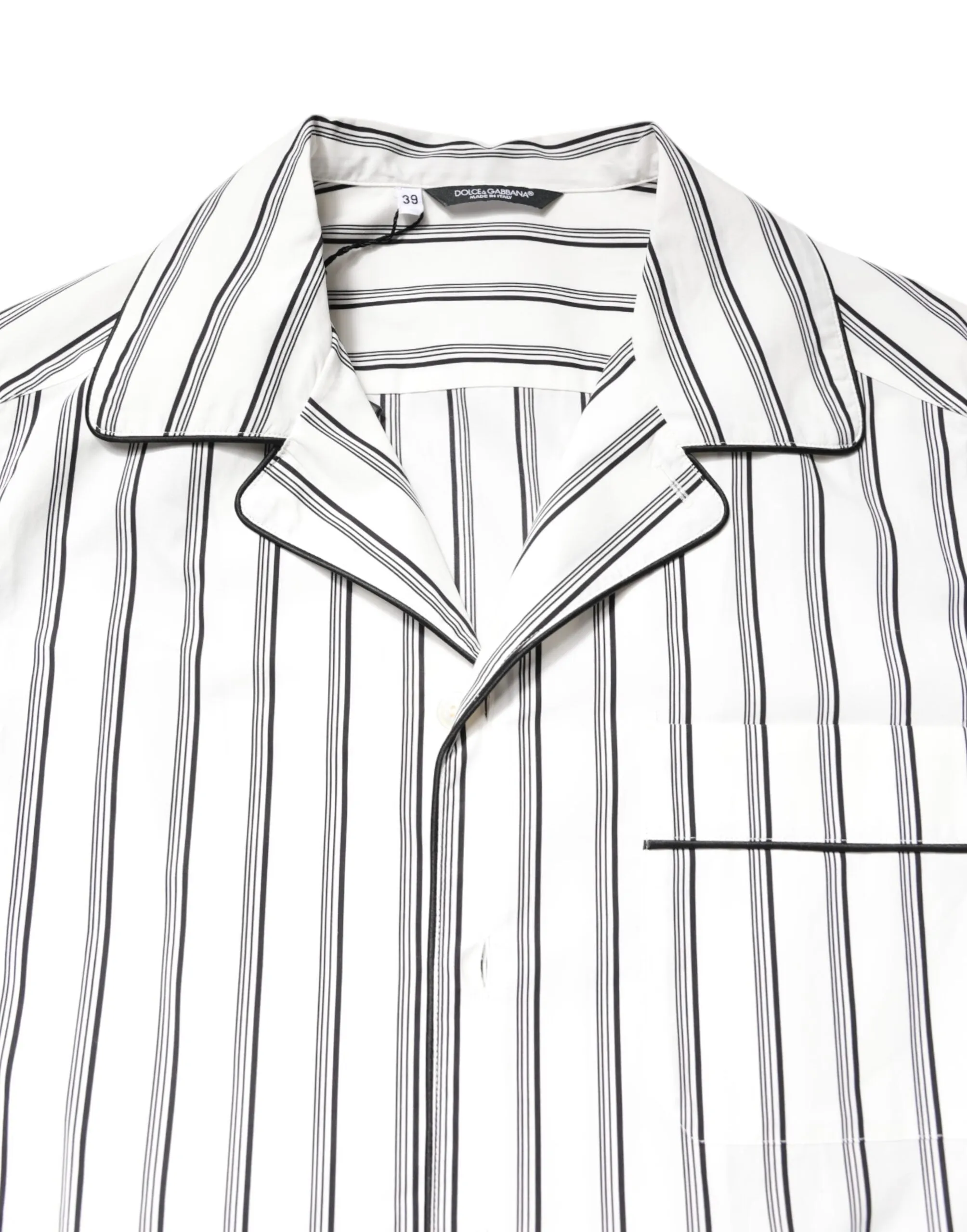 White Stripes Lounge Pajama Sleepwear Shirt