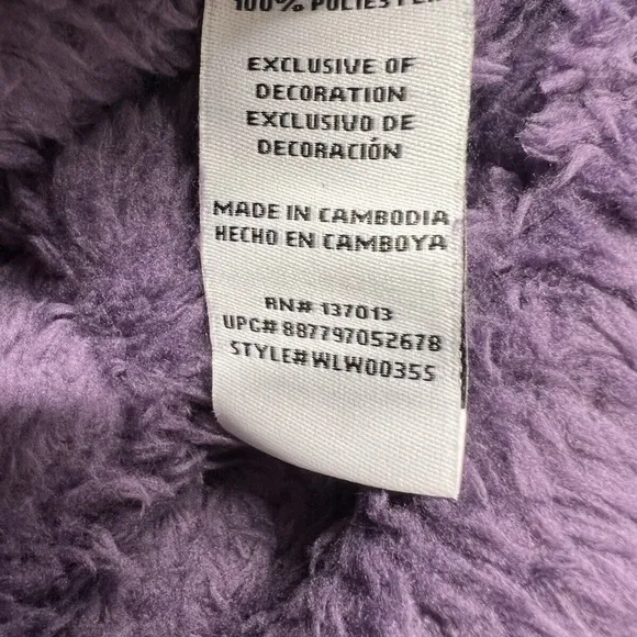 Wildfox Plush Lounge Set Pajamas Women XL Purple with Lightning And Stars SOFT