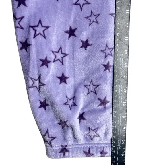 Wildfox Plush Lounge Set Pajamas Women XL Purple with Lightning And Stars SOFT