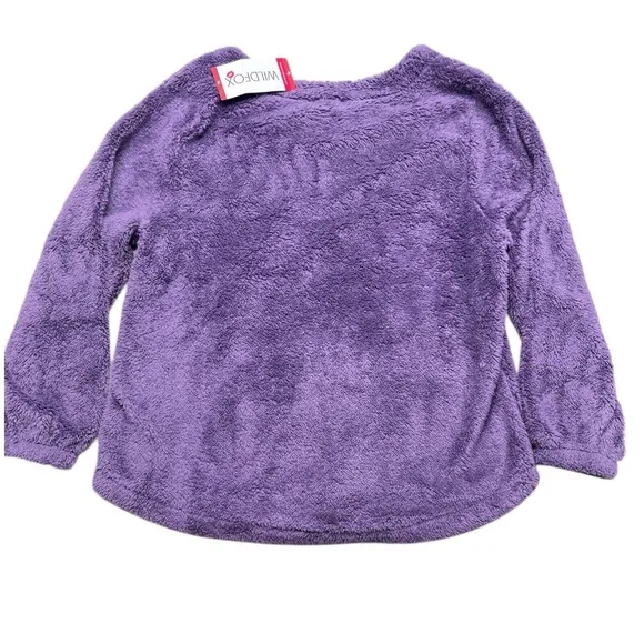 Wildfox Plush Lounge Set Pajamas Women XL Purple with Lightning And Stars SOFT
