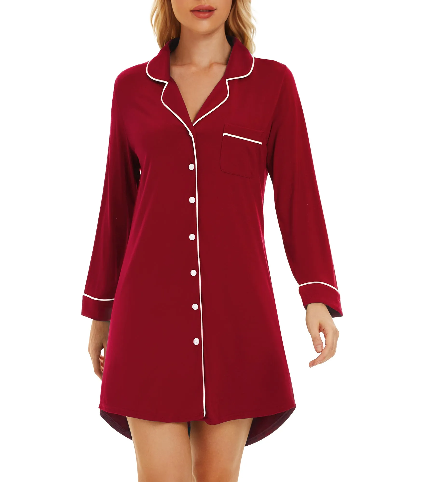 WiWi Bamboo Comfy Long Sleeve Nightgowns