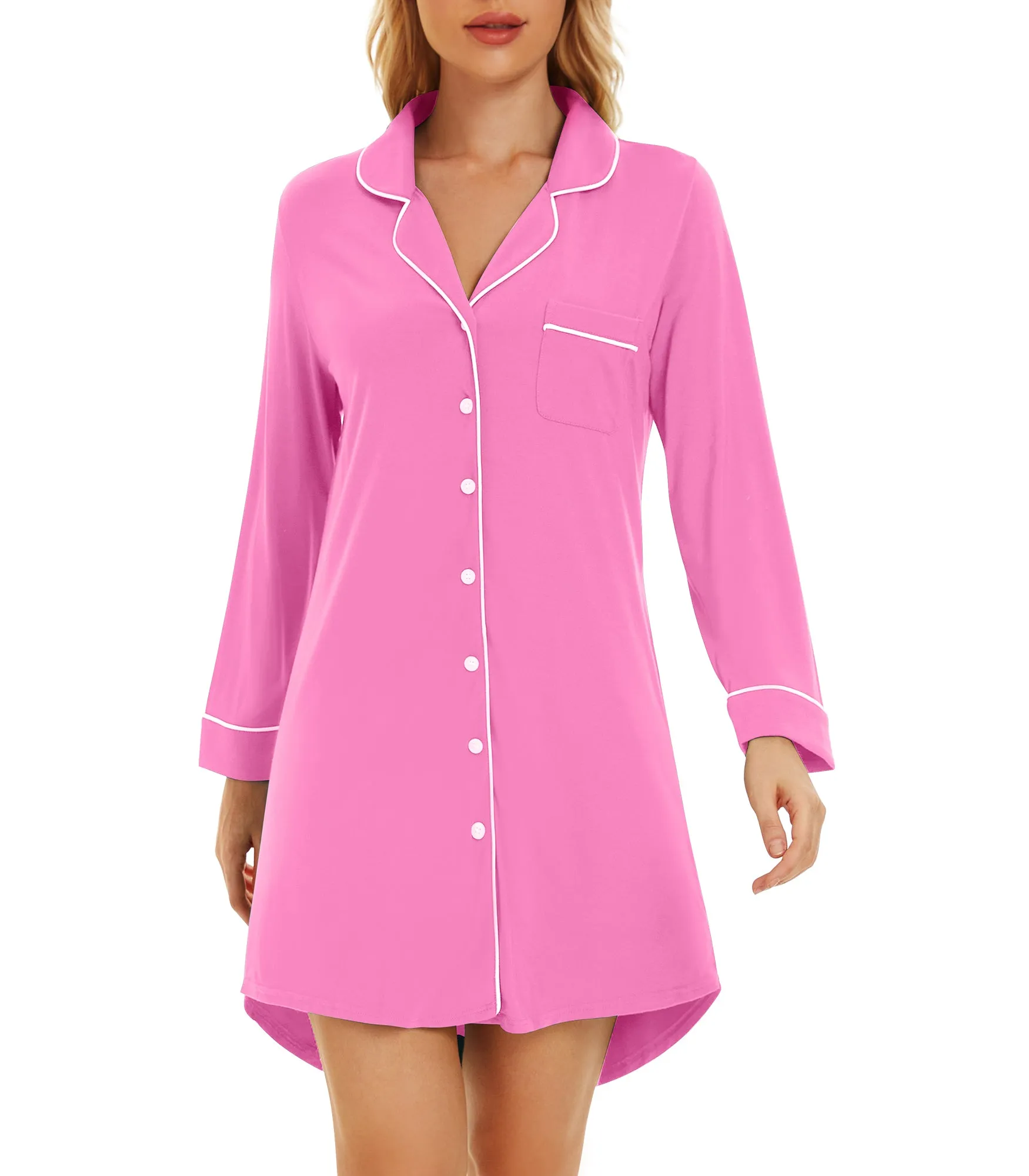 WiWi Bamboo Comfy Long Sleeve Nightgowns