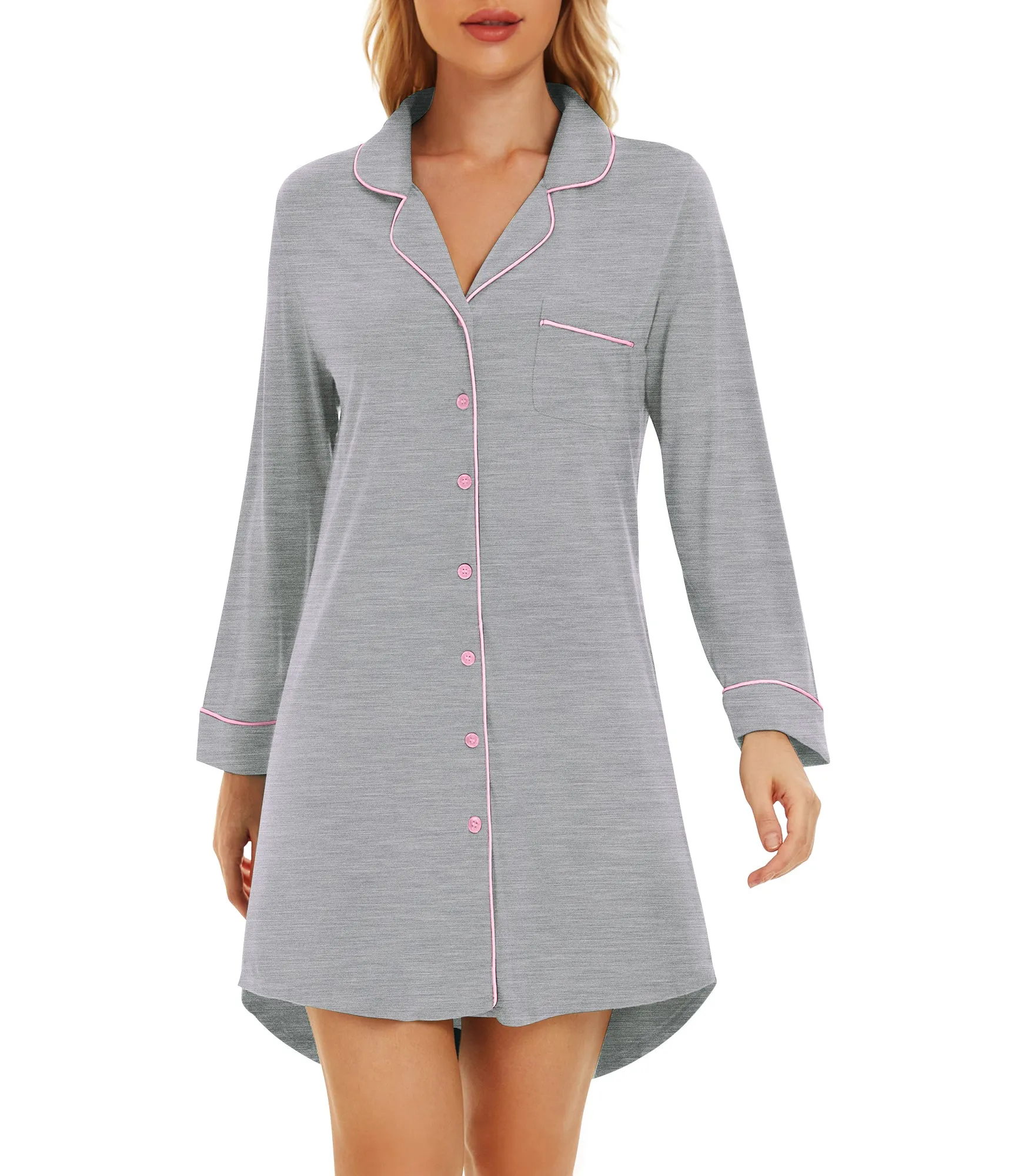 WiWi Bamboo Comfy Long Sleeve Nightgowns