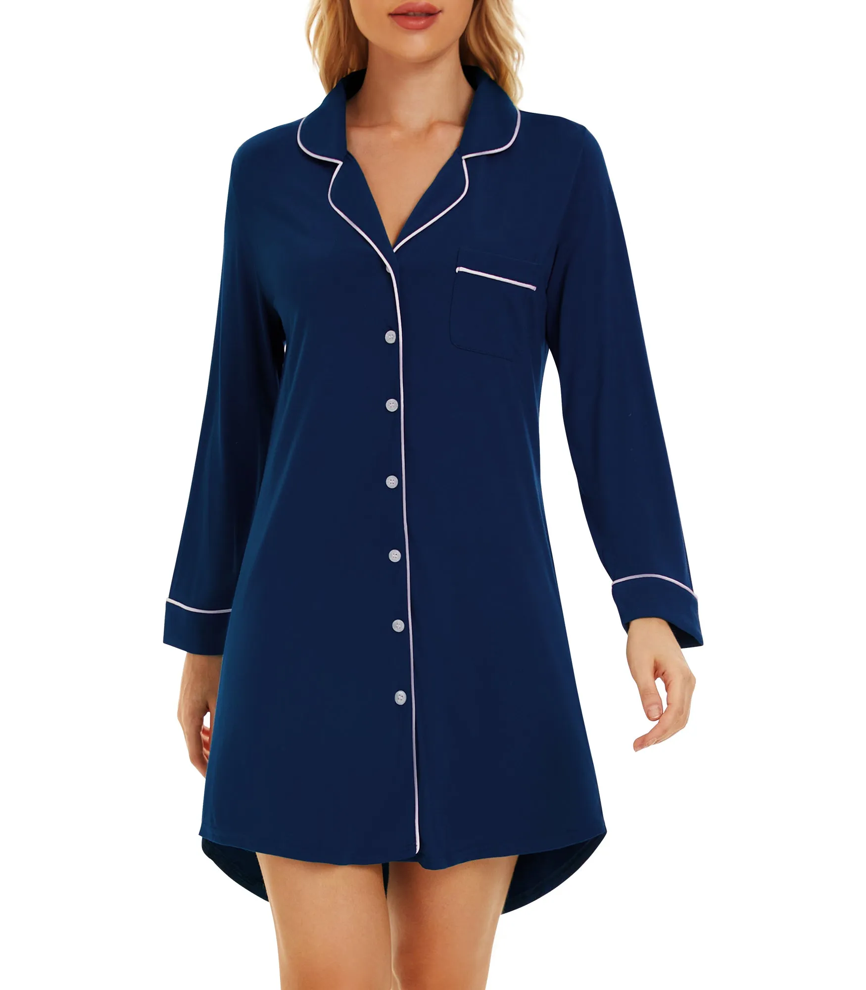 WiWi Bamboo Comfy Long Sleeve Nightgowns