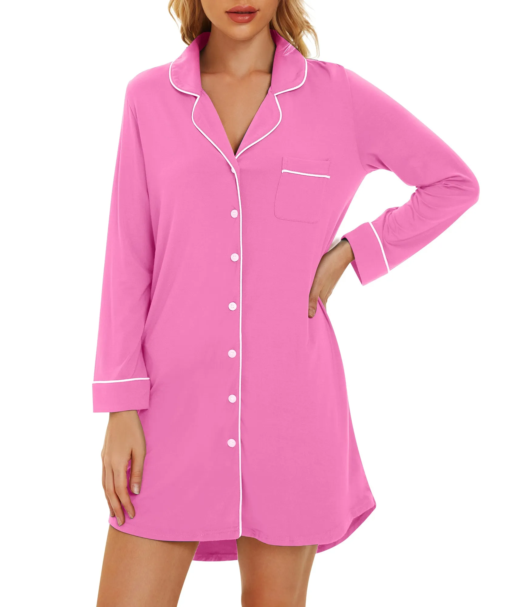 WiWi Bamboo Comfy Long Sleeve Nightgowns