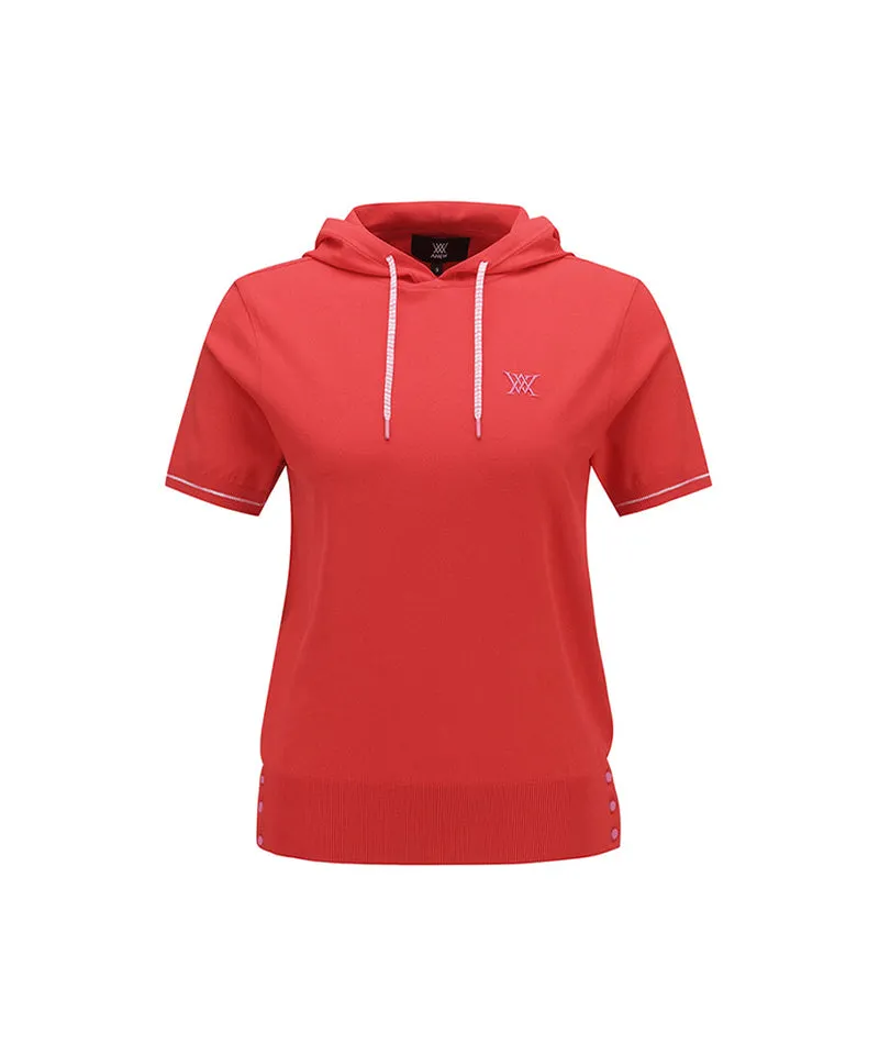 Women Hoodie Point Sweater - Red