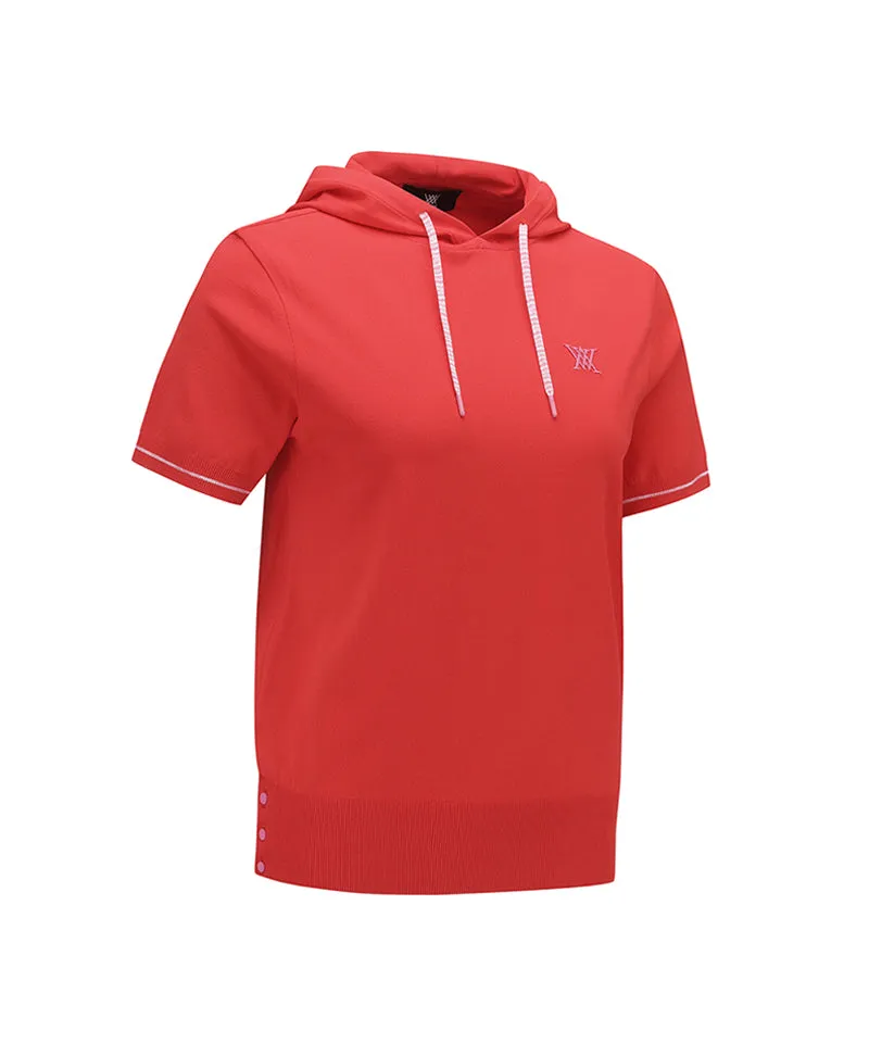 Women Hoodie Point Sweater - Red