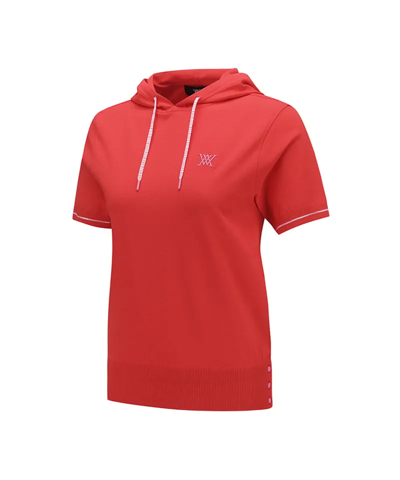 Women Hoodie Point Sweater - Red