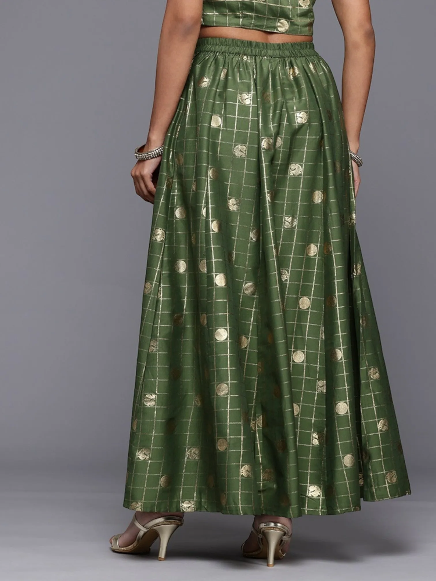 Women Printed Flared Maxi Skirt-AHSKCNFP-15038