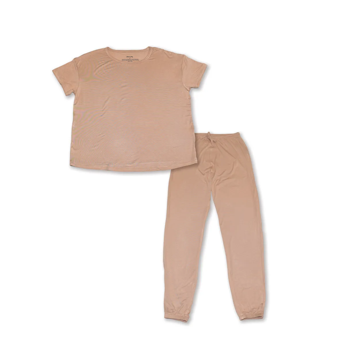 Women's Bamboo Short Sleeve Loungewear Set (Maple Sugar)