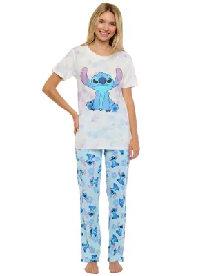 Women's Disney Stitch T-Shirt and Lounge Pants Set Loungewear Sleepwear