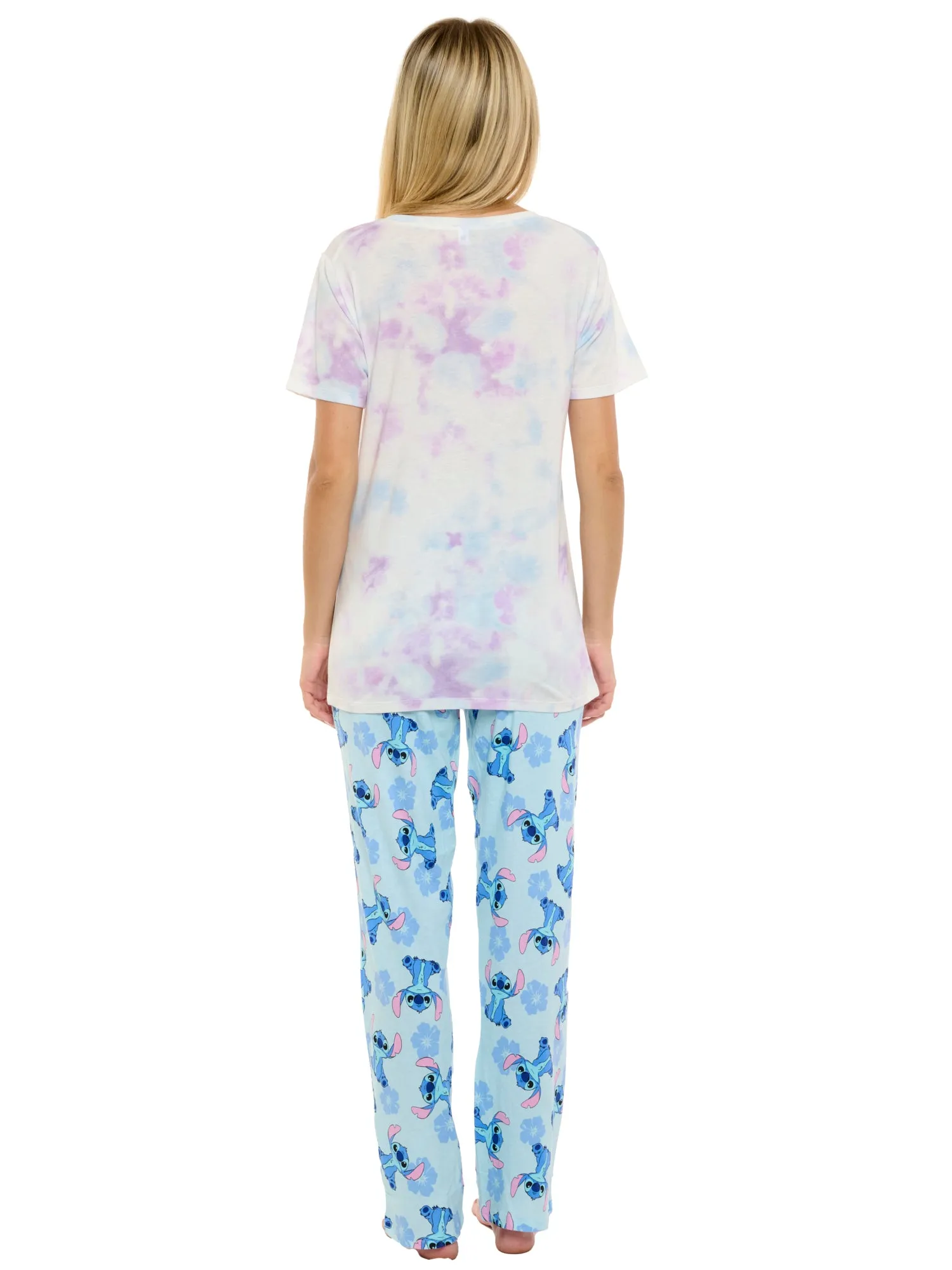 Women's Disney Stitch T-Shirt and Lounge Pants Set Loungewear Sleepwear