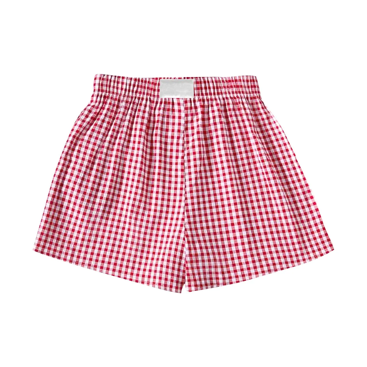 Women's Gingham Shorts with Patch