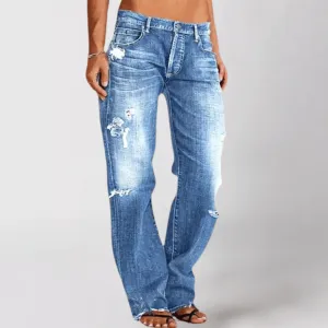 Women's Jeans - With Holes - Durable Denim - Ideal for Daily Use