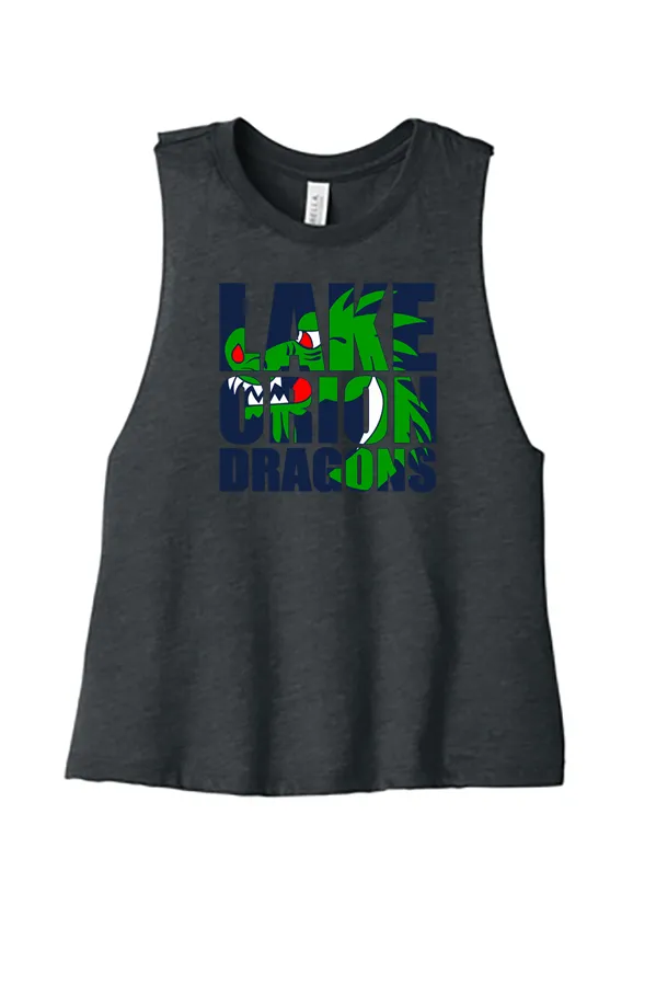 Women's Racerback Cropped Tank - Lake Orion Spirit