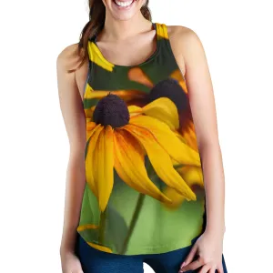 Women's Racerback Tank - Yellow Daisies Design