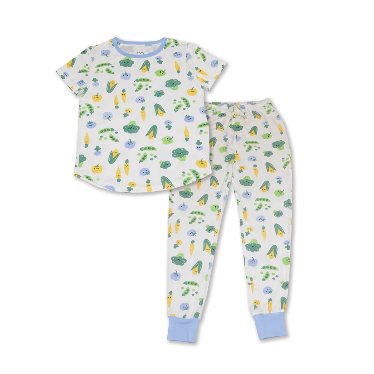 Wommen's Bamboo Short Sleeve Pajama Set (Farmers Market Print)