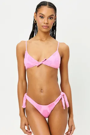 Wonderland Floral Terry Bikini Top - Flowerchild