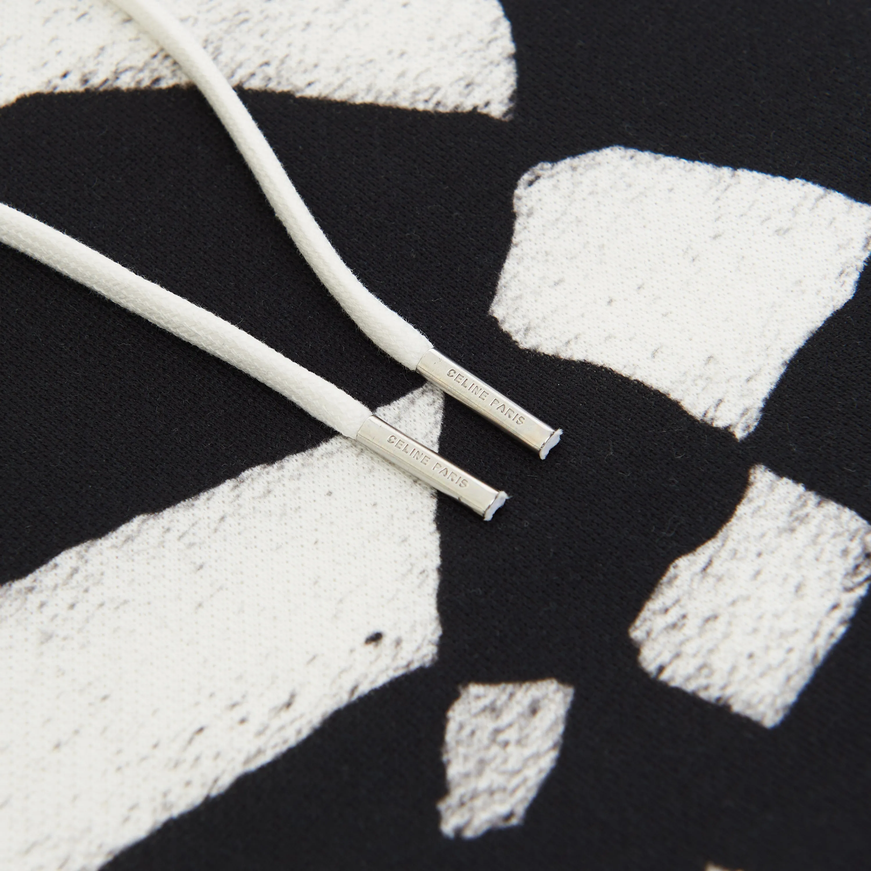 x Harry Wyld "Spider” Print Oversized Hoodie In Black And White Cotton Fleece