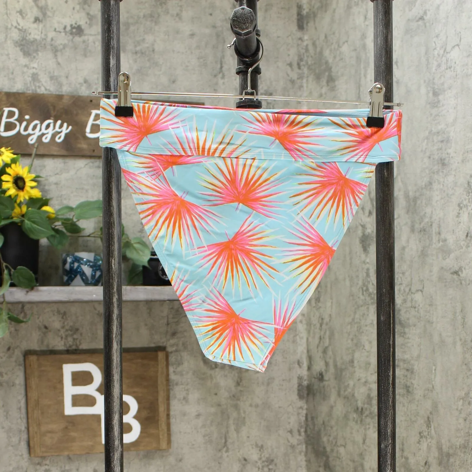 Xhilaration Women's Tropical Print High Leg High Waist Bikini Bottom