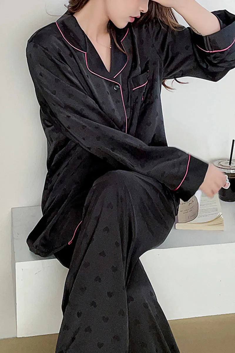 XK0270 Hearts Silky Homewear Set