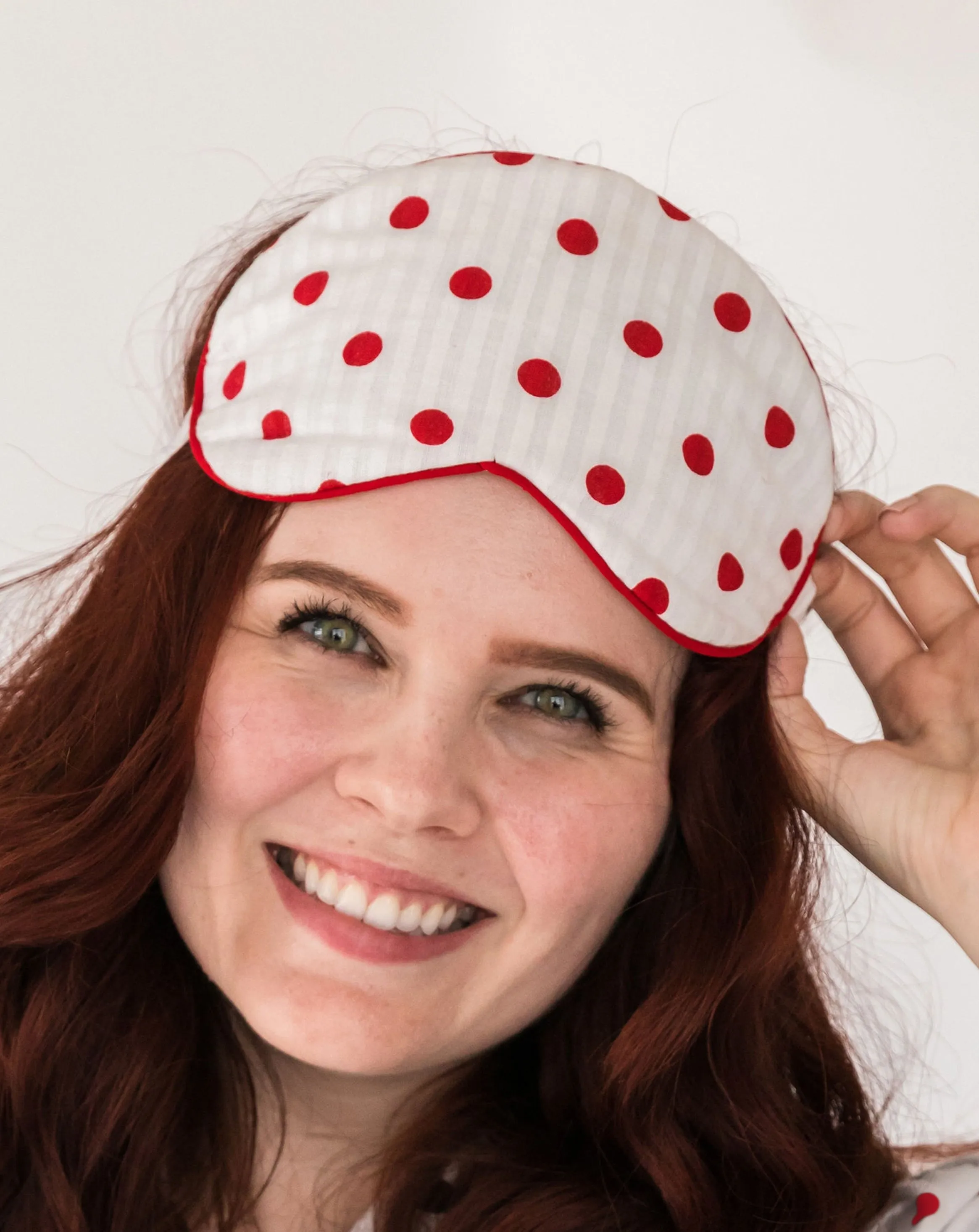 Zen Seersucker Dots Eye-Mask
