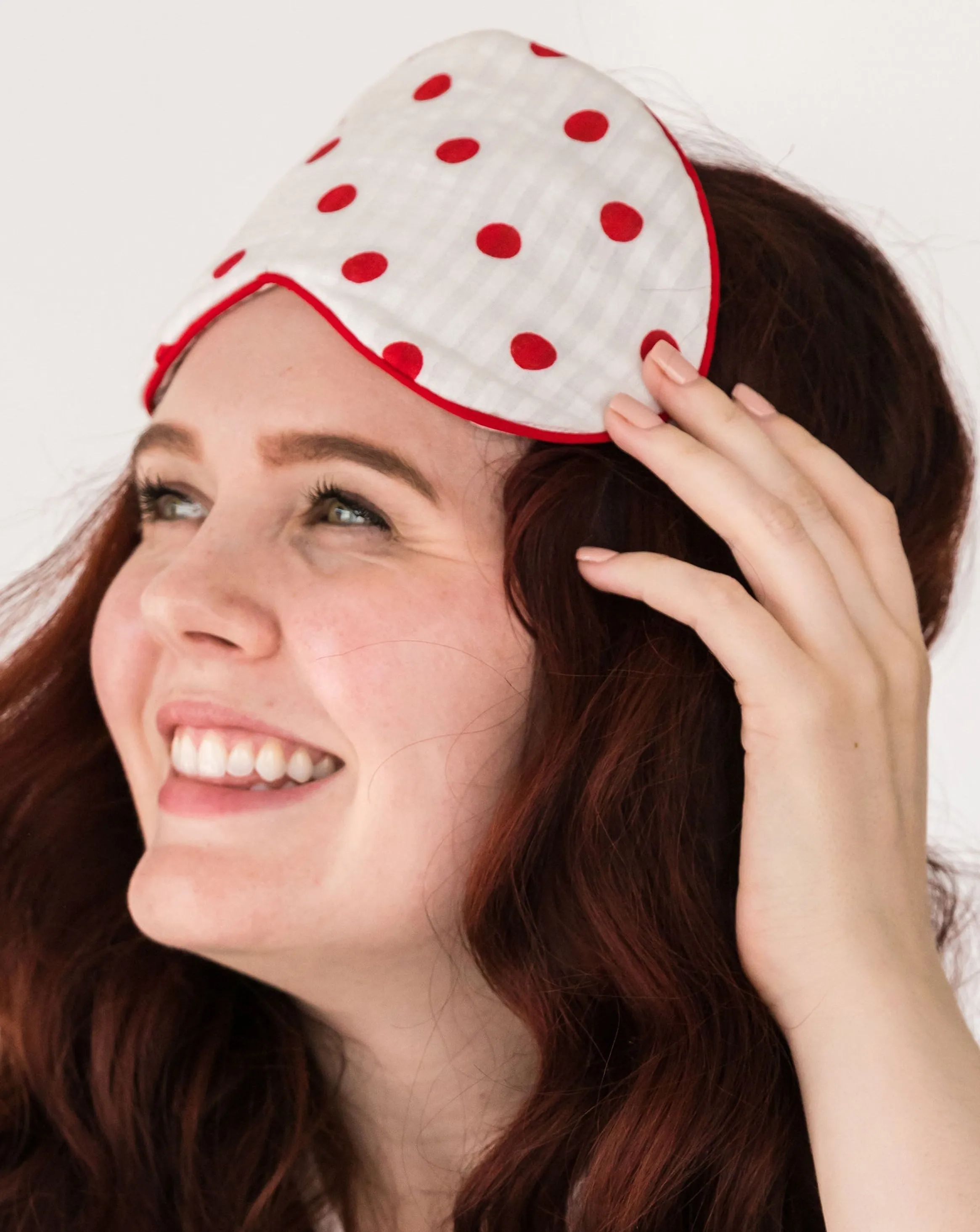 Zen Seersucker Dots Eye-Mask