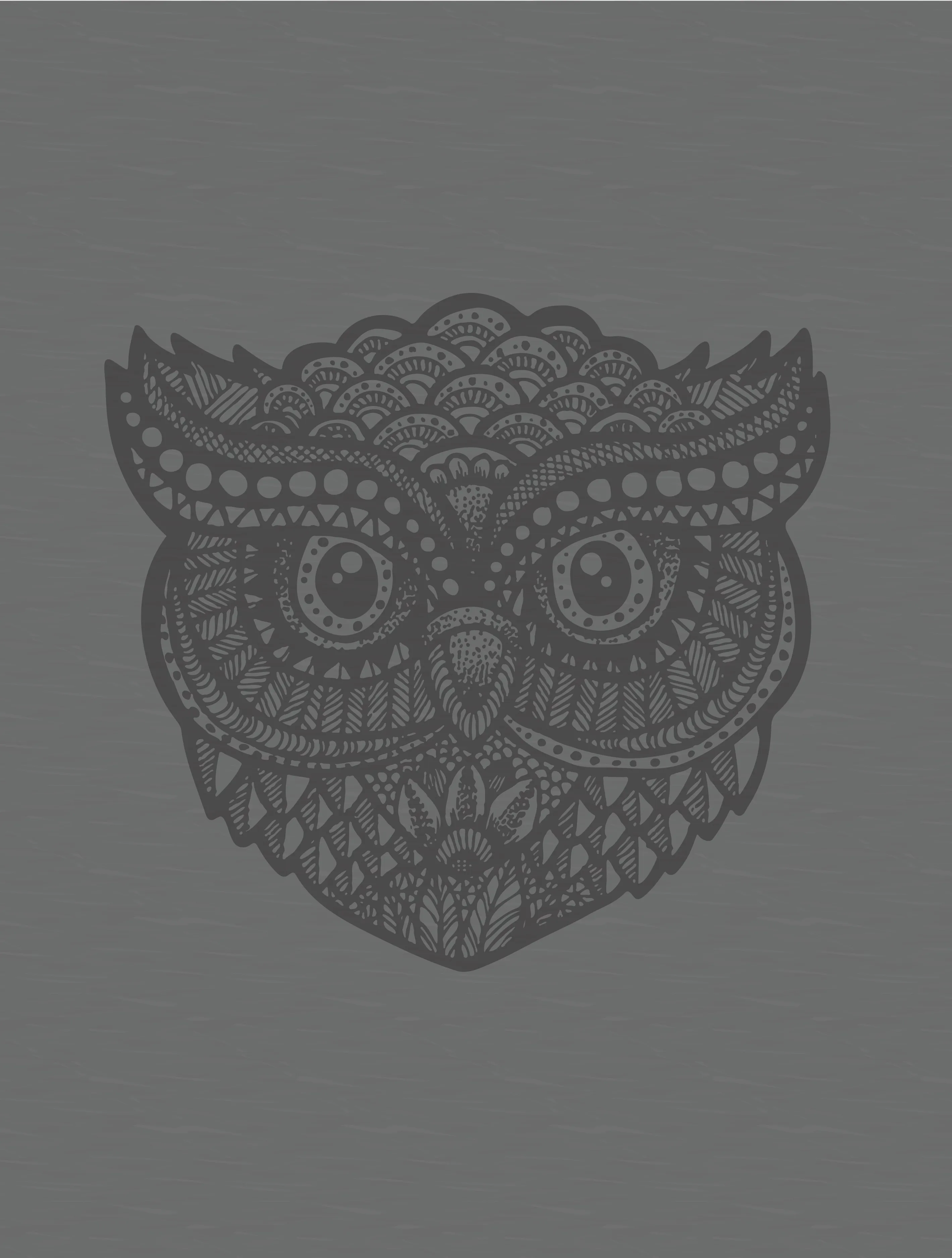 Zentangle Owl · Cropped Tank · Tonal